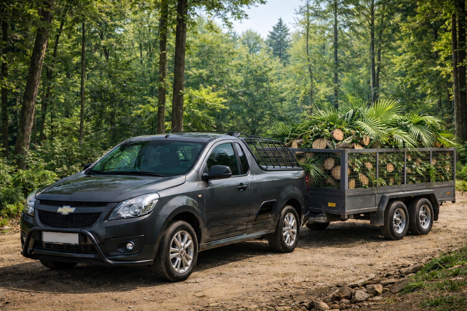 Rubble removal truck